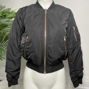 Black bomber jacket